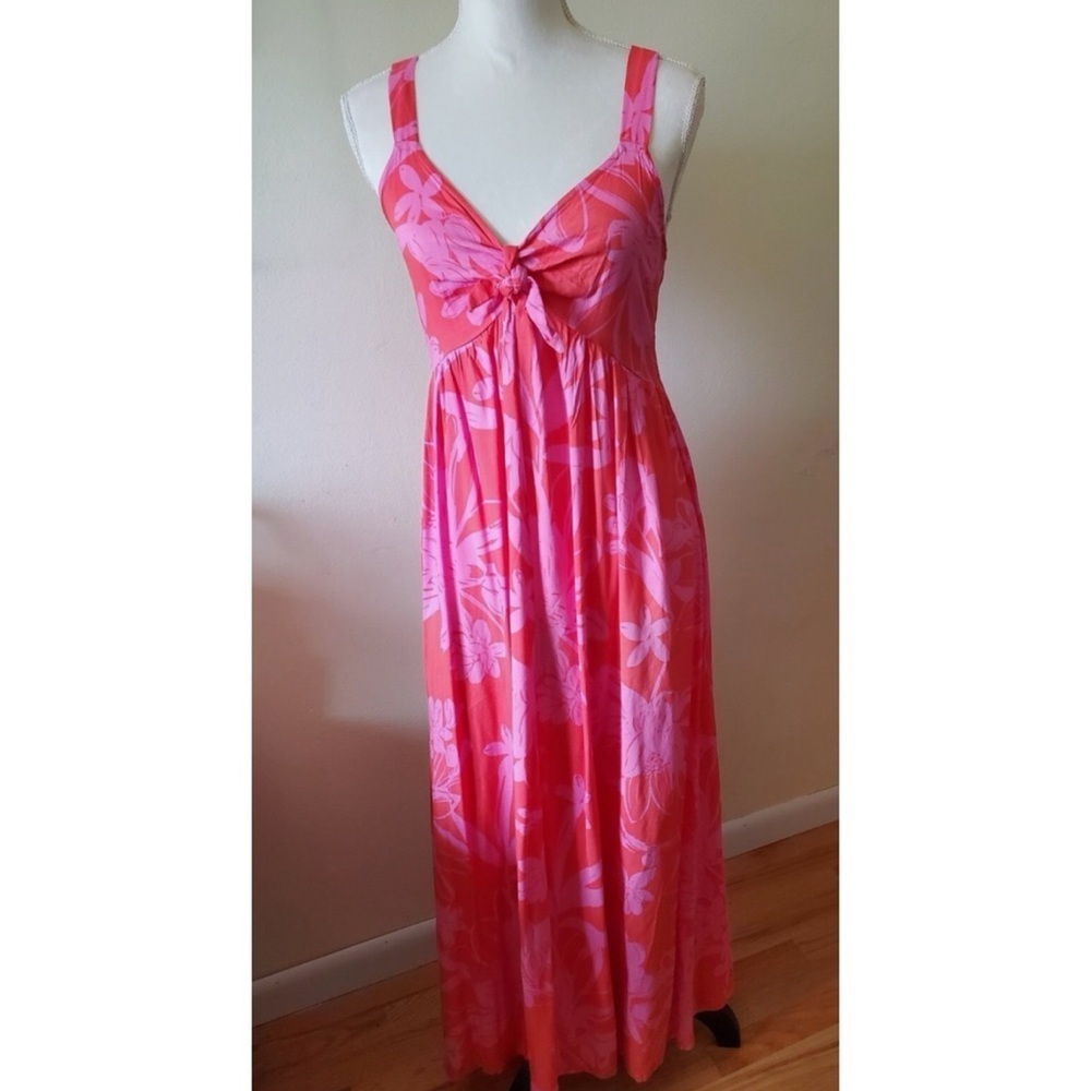 Japna Pink Floral Maxi Dress / Coverup - Picture 2 of 6